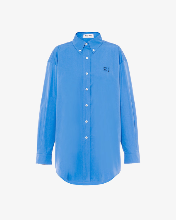 MIU MIU - Women's Popeline Shirt - (Blue)