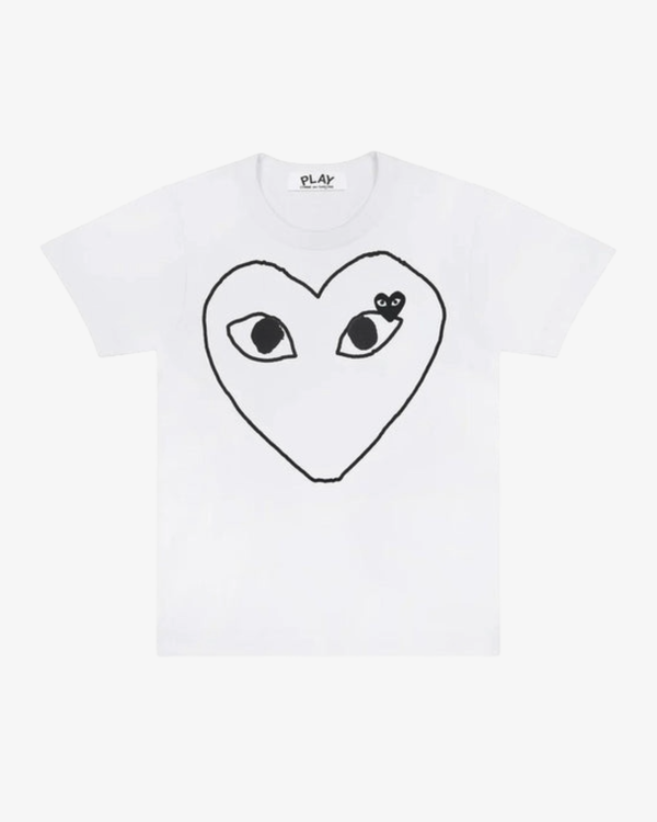 Play - Black Outline Tee - (White)