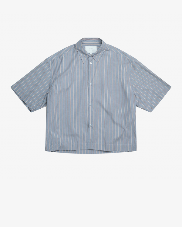 STUDIO NICHOLSON - Men's Short Sleeve Boxy Shirt - (Stripes)