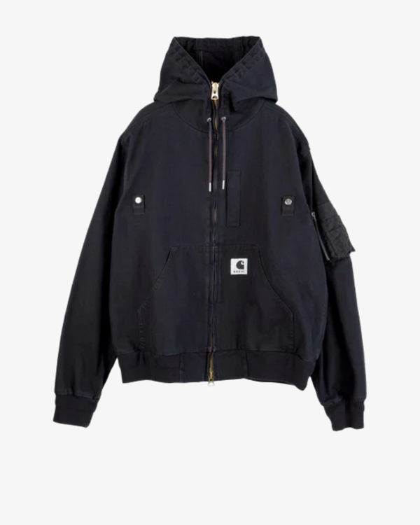 Sacai -  Men's Carhartt WIP Washed Duck Hooded Blouson - (Black001)