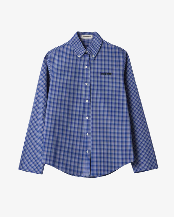 MIU MIU - Women's Checked Shirt - (Blue)