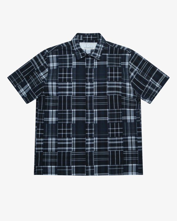 ERL - Men's Plaid Short Sleeved Shirt Woven - (Black)