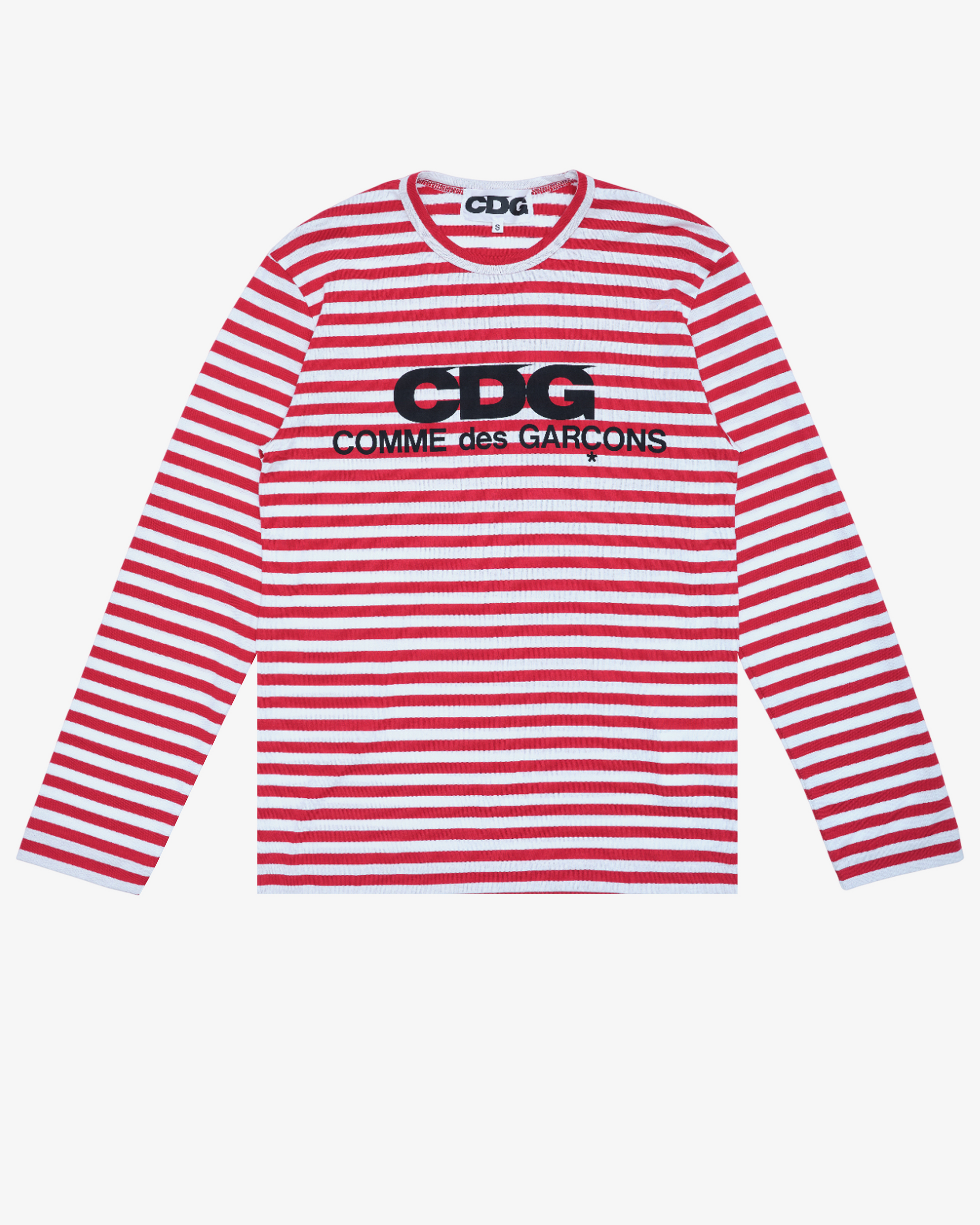 CDG Striped Long Sleeve T-Shirt (Red)