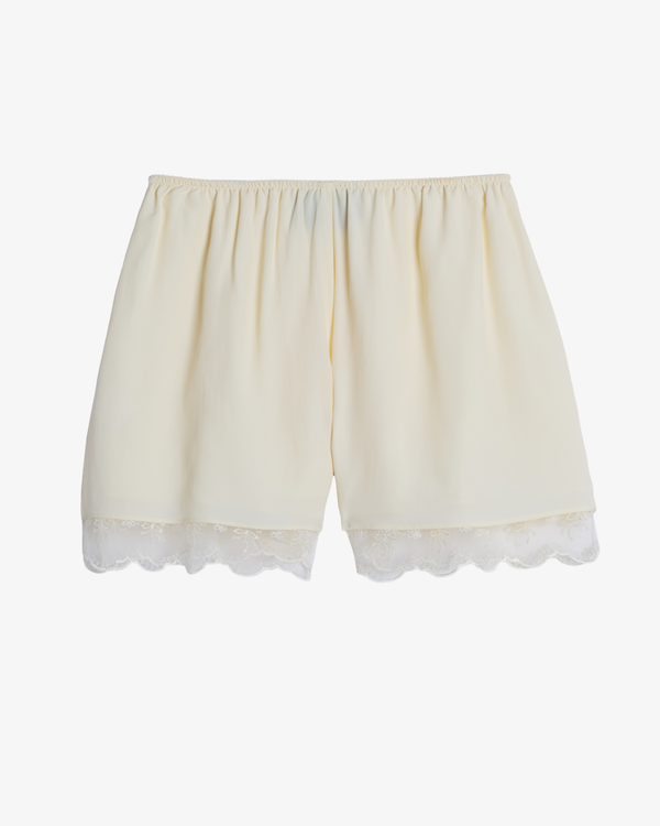 SIMONE ROCHA - Women's Lace Trim Negligee Shorts - (Cream)