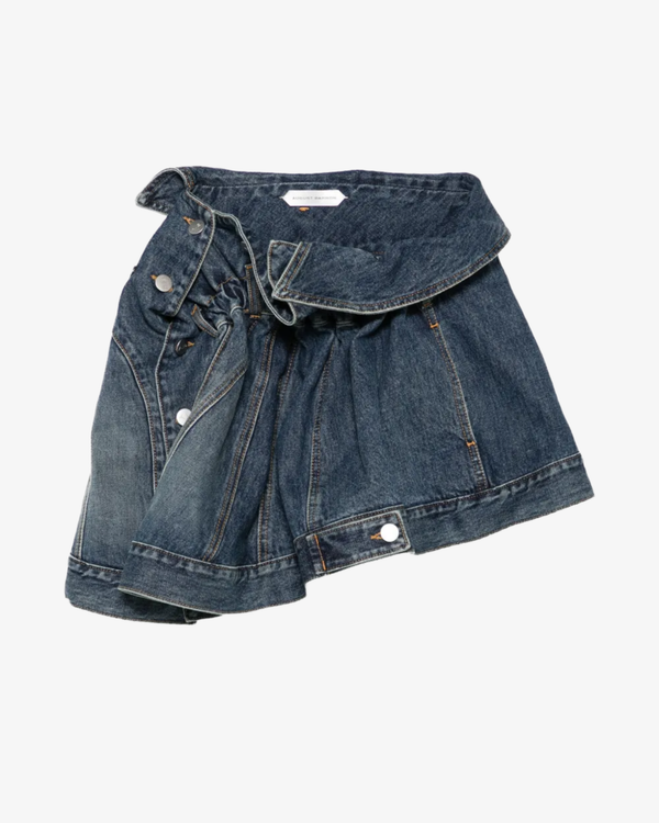 AUGUST BARRON_AUGUST BARRON - Women's Belted Denim Jacket Skirt - (Denim)_SKIRTS