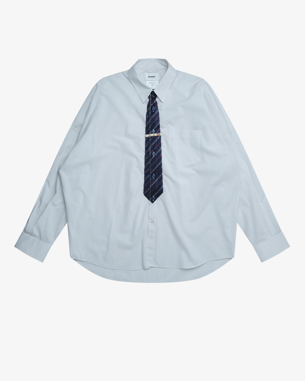 Doublet - Men's Trompe L’Oeil Tie Embroidery Shirt - (White)