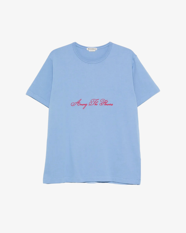 JW Anderson_J.W. Anderson - Men's Among The Flowers T-Shirt - (Light Blue)_TEES