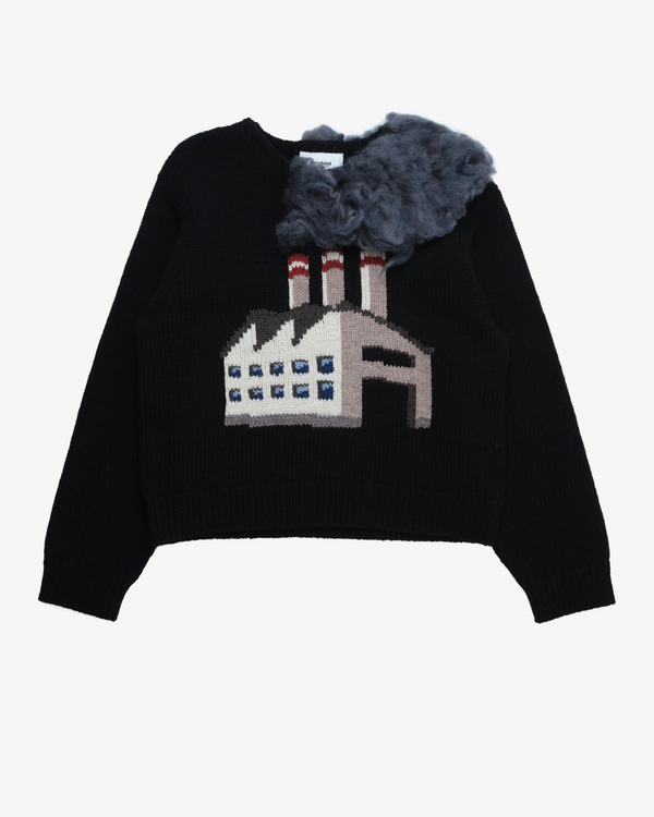 Doublet - Men's Smoking Factory Intarsia Knit Pullover - (Black)