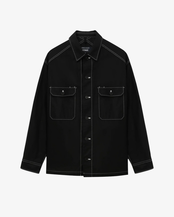 Comme des Garçons Homme - Men's Contrast Long Jacket - (Black)