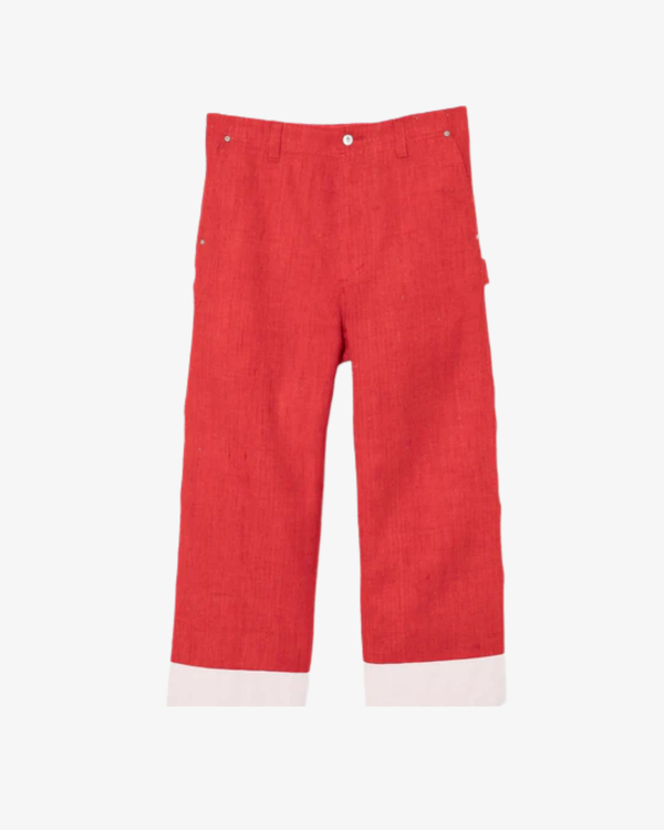 Junya Watanabe Man_Junya Watanabe Man  - Men's Oxford Wool Trousers - (Red)_PANTS