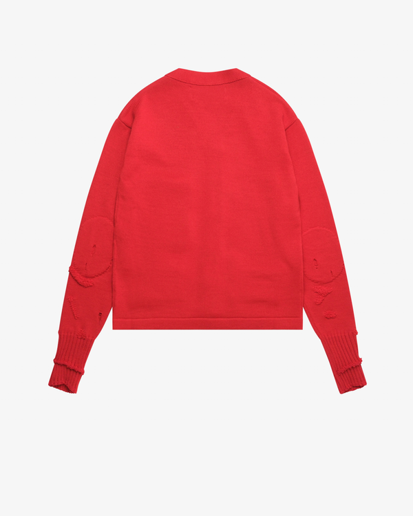 ERL - Men's E Patch Cardigan Knit - (Red)