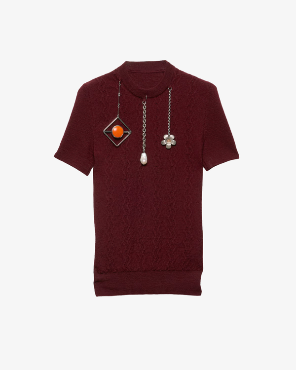 Prada - Women's Wool F.12 Amaranto Crew Neck - (Maroon F0399)