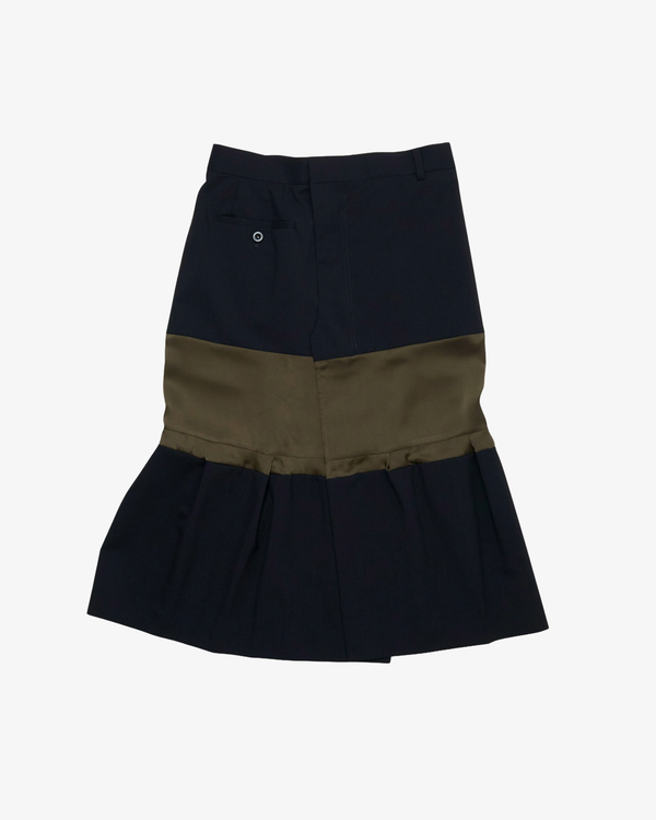 SACAI - Women's Wool Suiting Skirt - (Navy)