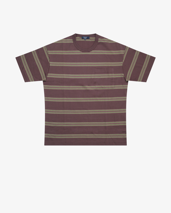 Comme des Garçons Homme - Men's Cotton Jersey Stripe - (Brown) AW26 HR-T002-051-2