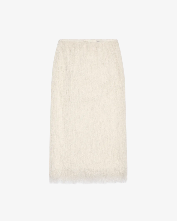 DRIES VAN NOTEN - Women's Fringed Skirt - (White001)