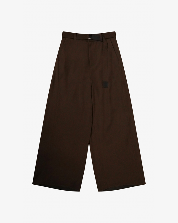 SACAI - Women's Crepe Back Satin Pants - (Brown)
