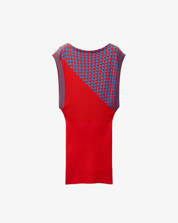 VERSACE - Women's Cotton Knit Mini Dress - (Red)