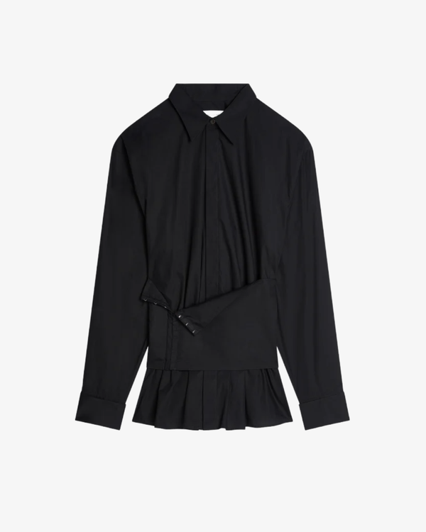 DRIES VAN NOTEN - Men's Corseted Cotton Shirt - (Black)