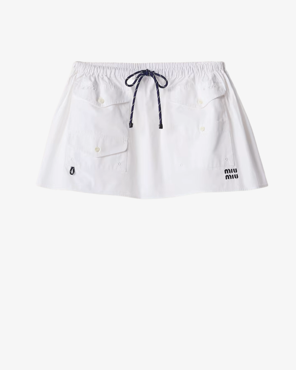 MIU MIU - Women's Popeline Skirt - (White)