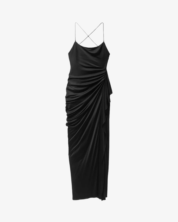 VERSACE_VERSACE - Women's Gown Responsible Vicose Liquid Jersey - (Black)_DRESSES