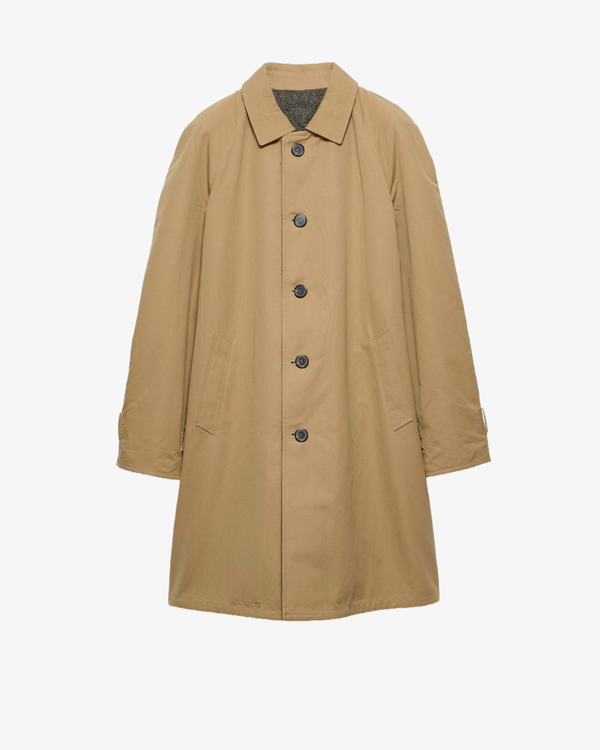 Prada - Men's Reversible Trench Popeline And Wool - (Beige)