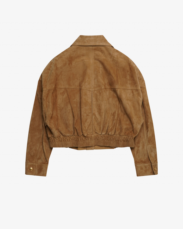 VERSACE - Women's Blouson Leather Suede Effect Leather - (Natural)