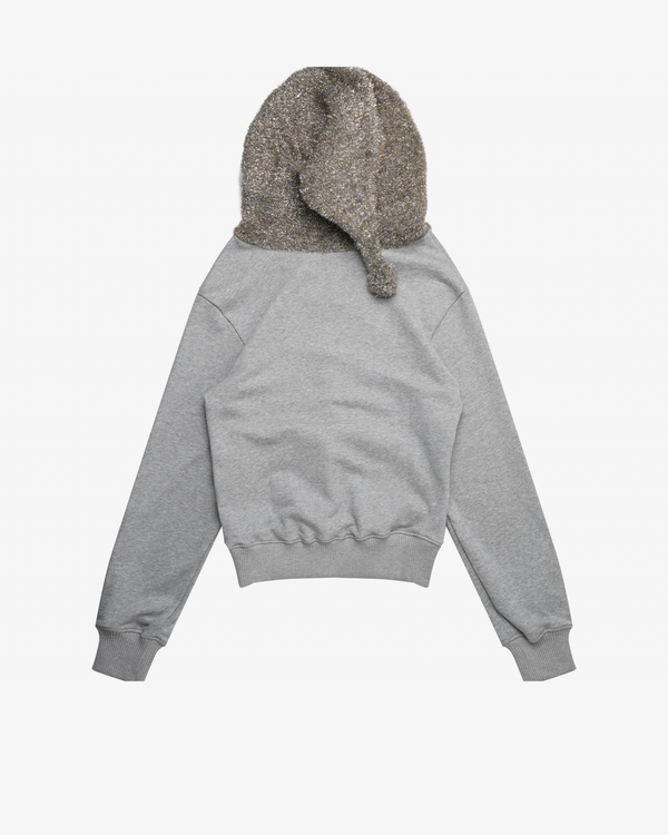 OSCAR OUYANG - Men's Knit Sparkly Sleeping Hat Hoodie - (Grey)