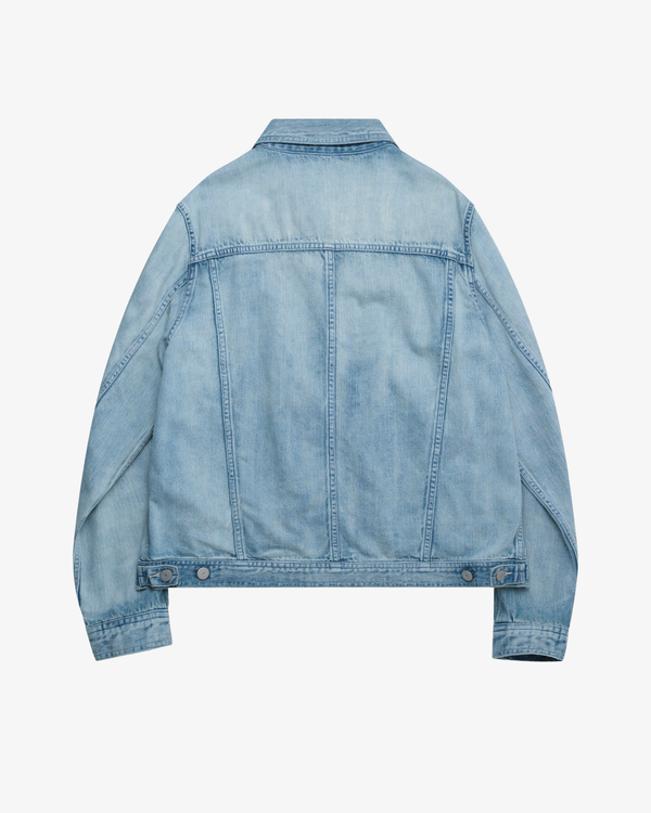 AURALEE - Men's Faded Selvedge Light Denim Blouson - (Light Blue)