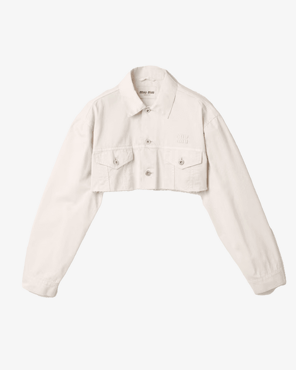 MIU MIU - Women's Denim White Jacket - (White)