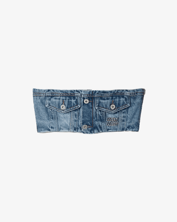 MIU MIU - Women's Denim Bralette - (Denim)