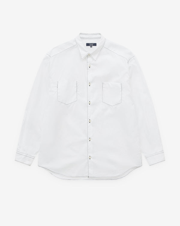 Comme des Garçons Homme - Men's Topstitch Shirt - (White)