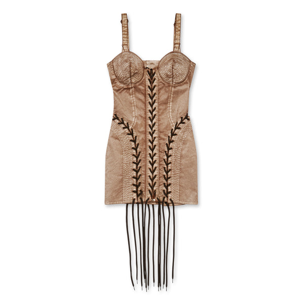 Jean Paul Gaultier - KNWLS Women’s Conical Laced Dress - (Brown/Ecru)