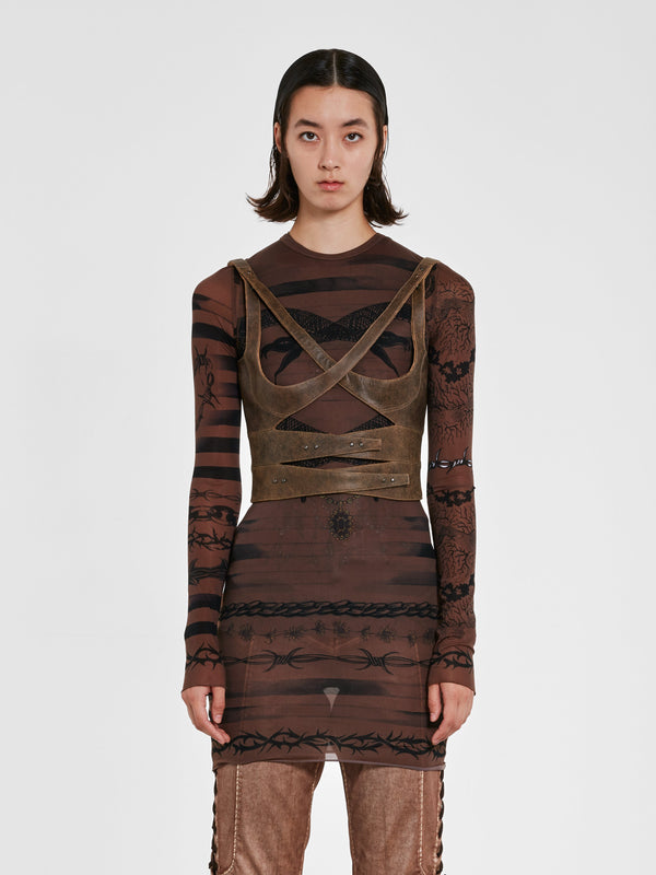 Jean Paul Gaultier_Jean Paul Gaultier - KNWLS Women's Bustier - (Brown)_TOPS
