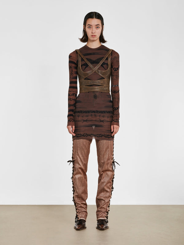 Jean Paul Gaultier_Jean Paul Gaultier - KNWLS Women's Bustier - (Brown)_TOPS