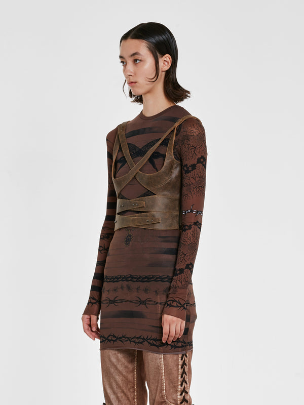Jean Paul Gaultier_Jean Paul Gaultier - KNWLS Women's Bustier - (Brown)_TOPS