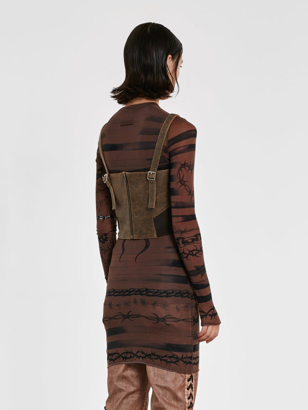 Jean Paul Gaultier_Jean Paul Gaultier - KNWLS Women's Bustier - (Brown)_TOPS