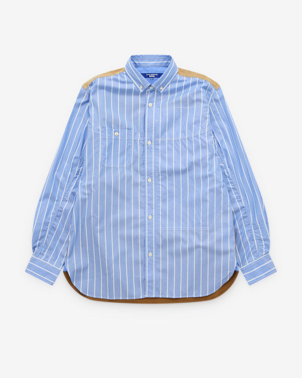 Junya Watanabe Man  - Men's Patchwork Shirt - (Blue)