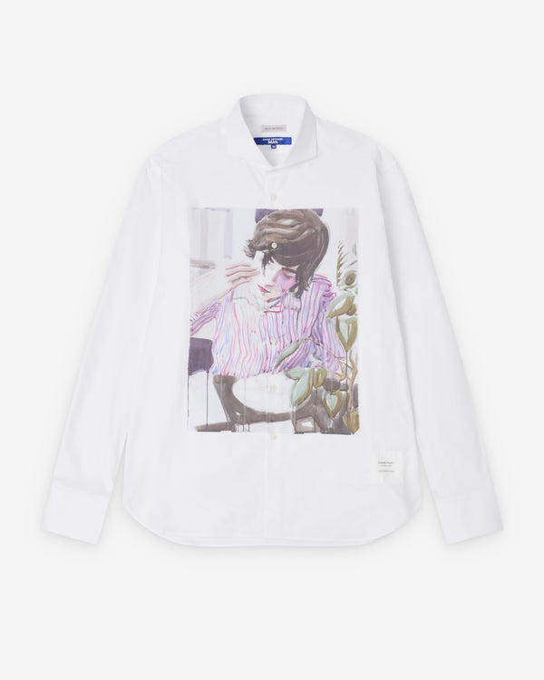 Junya Watanabe Man_Junya Watanabe Man  - Men's Guy Rover "Peyton" Long Sleeve Shirt - (White)_SHIRTS