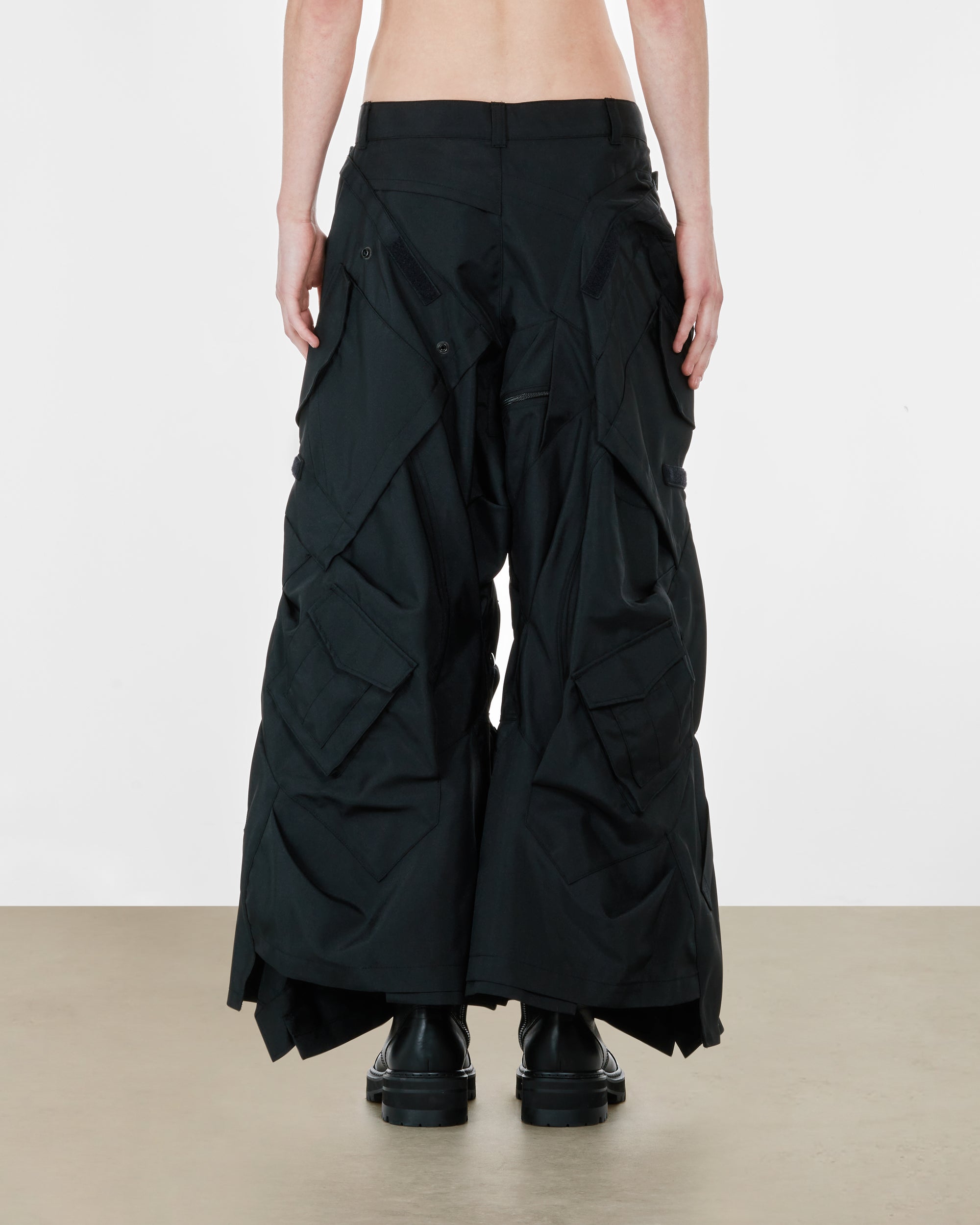 Junya Watanabe MAN - Men's Polyester Matte Trousers - (Black) view 4
