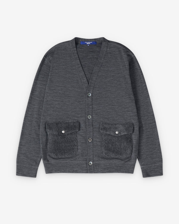 Junya Watanabe Man  - Men's Shaggy Pocket Cardigan - (Grey)