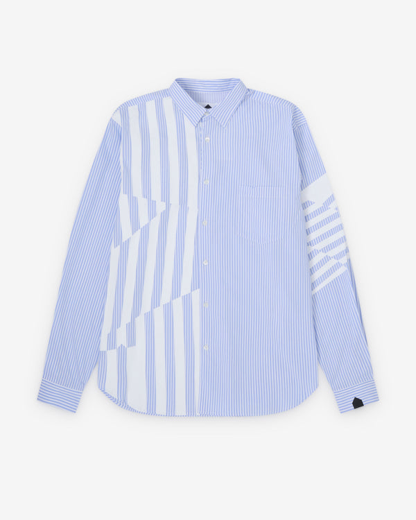 DSM Kei Ninomiya - Unisex Printed Striped Shirt Woven - (Blue)