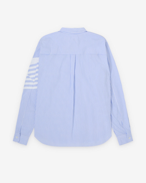 DSM Kei Ninomiya - Unisex Printed Striped Shirt Woven - (Blue)