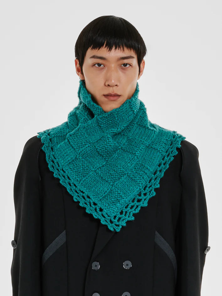 Kiko Kostadinov - Men's Aspasia Crochet Scarf - (Leaf) view 1