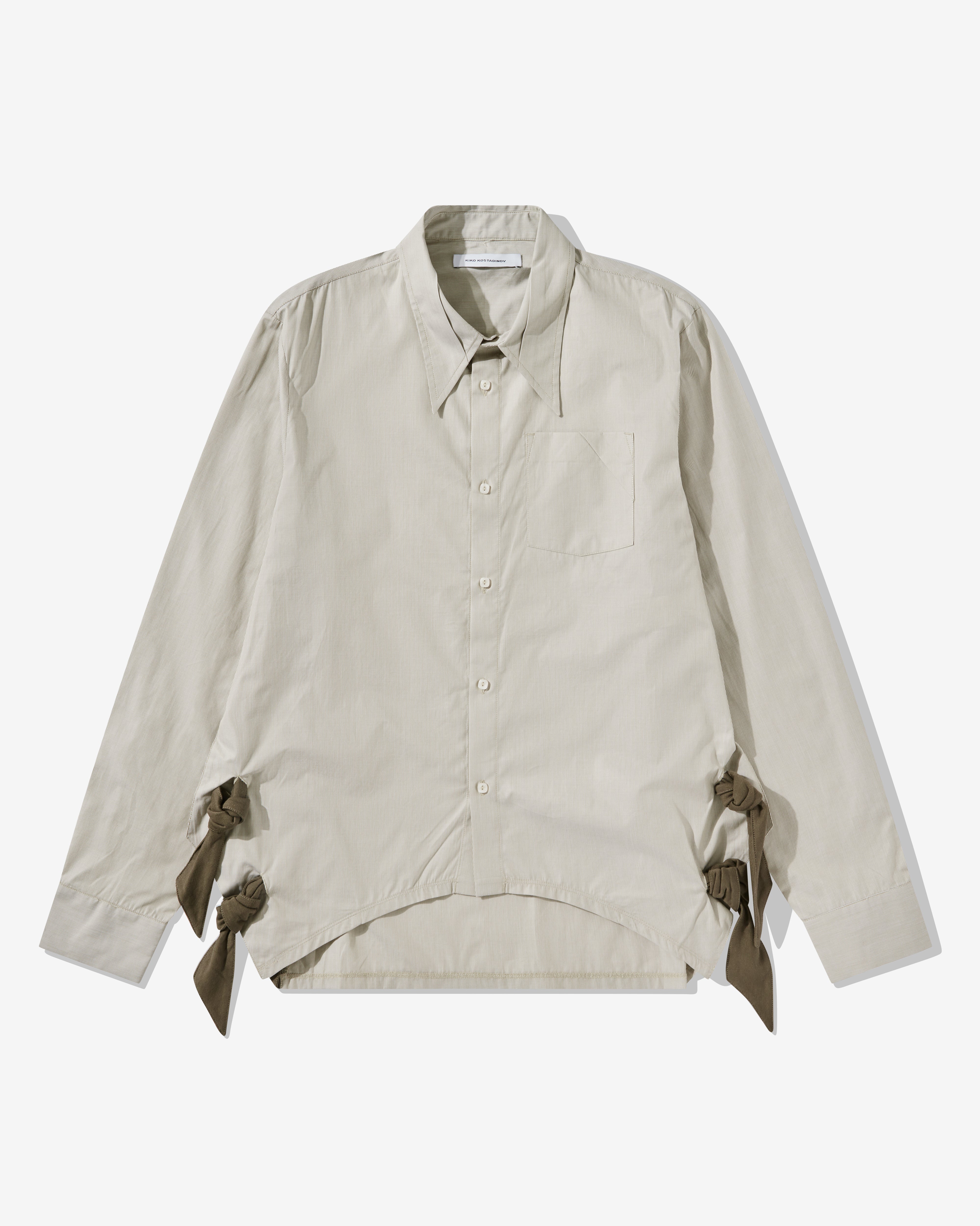 Kiko Kostadinov: Men's Rino Twisted Jersey Shirt (Moss Green) | DSMS E-SHOP