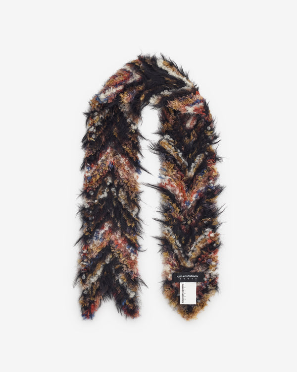 Kiko Kostadinov_Kiko Kostadinov - Women’s Chevron Knit Scarf - (Strawberry)_SCARVES