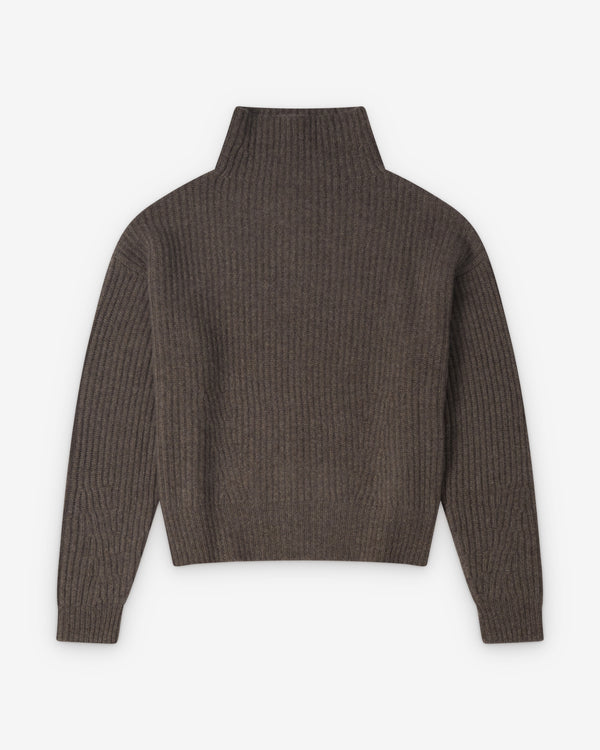 LE KASHA - Women's High Neck Sweater - (Olive)