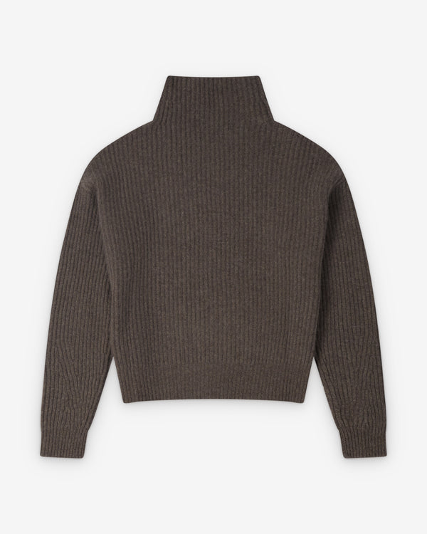 LE KASHA - Women's High Neck Sweater - (Olive)