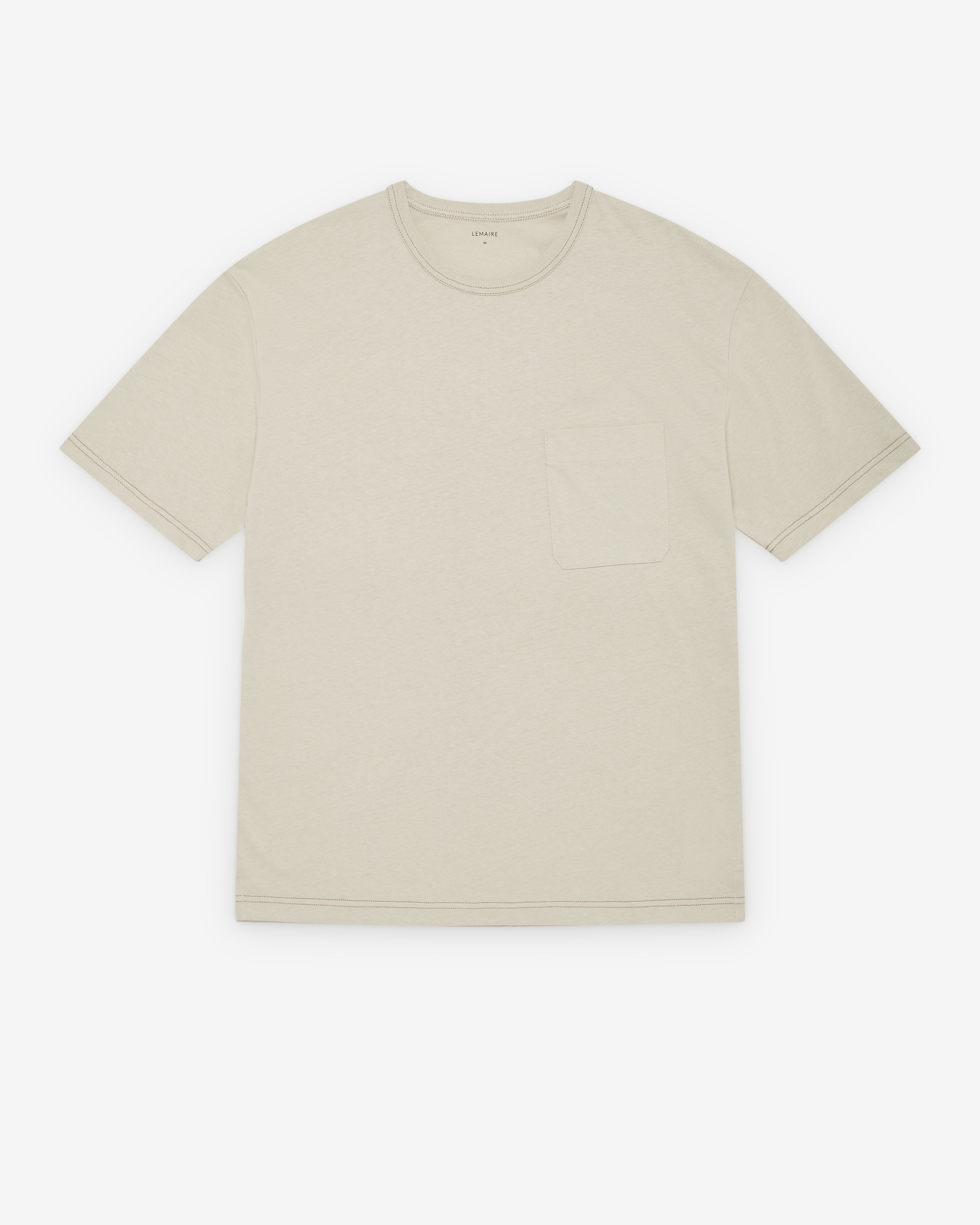 【2回着】25ss LEMAIRE BOXY SS T-SHIRT Lサイズ Lemaire: Men's Boxy Short Sleeve T-Shirt (Ivory) | DSMS E-SHOP