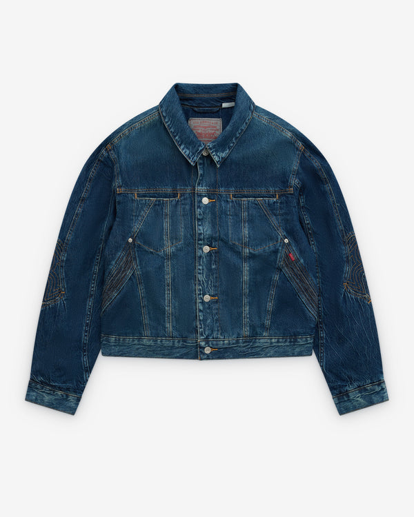 Kiko Kostadinov - Men's Levi's Trucker Jacket - (Mid Wash)