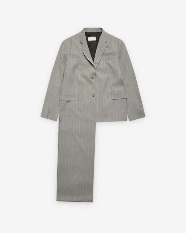 LITKOVSKA - Women's Scarf-Lapel Deconstructed Jacket - (Grey)